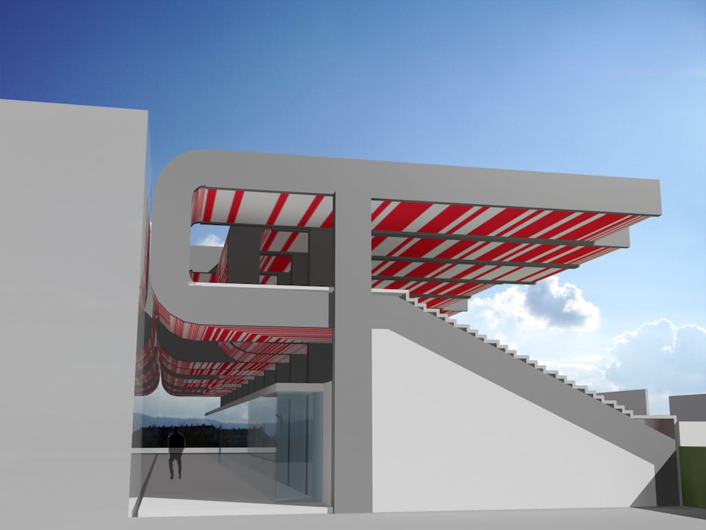 Diseño de graderío para campo de fútbol en Candás Asturias