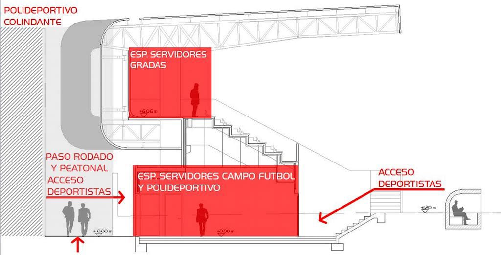 Diseño de graderío para campo de fútbol en Candás Asturias