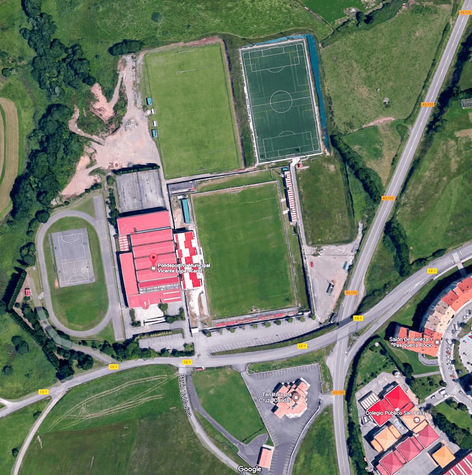 Diseño de graderío para campo de fútbol en Candás Asturias