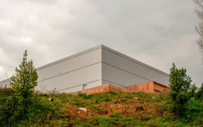 Diseño de polideportivo de Ceares Gijón obra de Dolmen Arquitectos