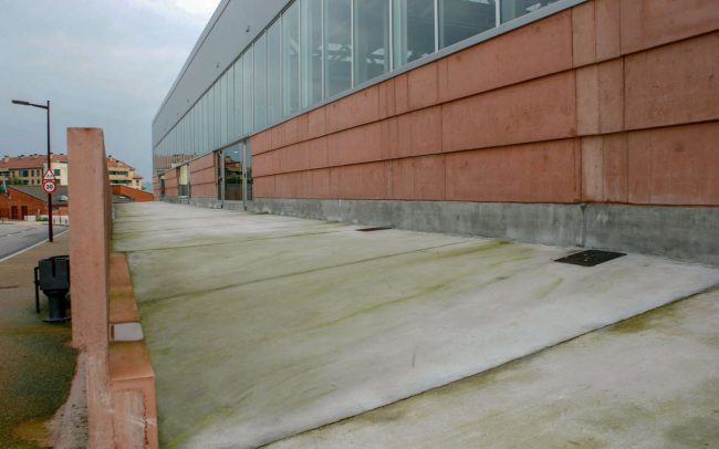 Diseño de polideportivo de Ceares Gijón obra de Dolmen Arquitectos