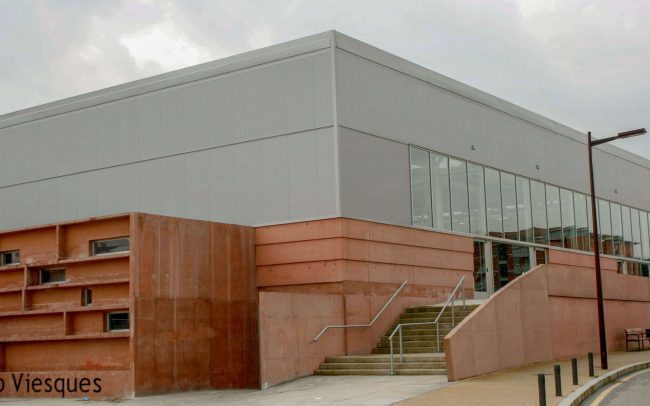 Diseño de polideportivo de Ceares Gijón obra de Dolmen Arquitectos