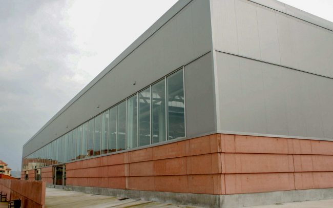 Diseño de polideportivo de Ceares Gijón obra de Dolmen Arquitectos