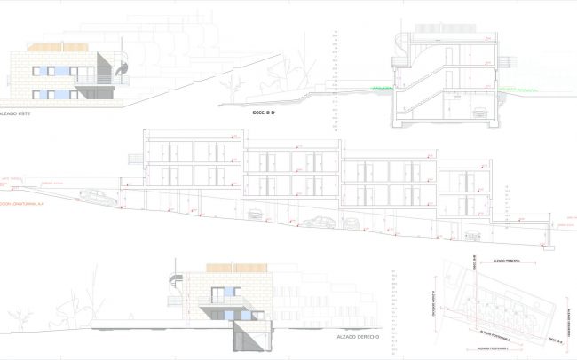 Edificio viviendas colectivas en Mogro Nuragos Grupo Pinta Dolmen Arquitectos alzados