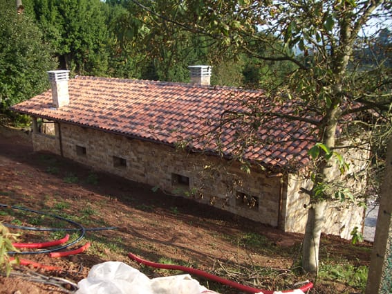 Fachada trasera de vivienda unifamiliar en Siero Asturias