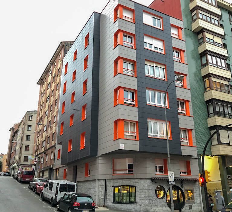 Fachadas Gijón rehabilitación calle Reconquista Dolmen Arquitectos