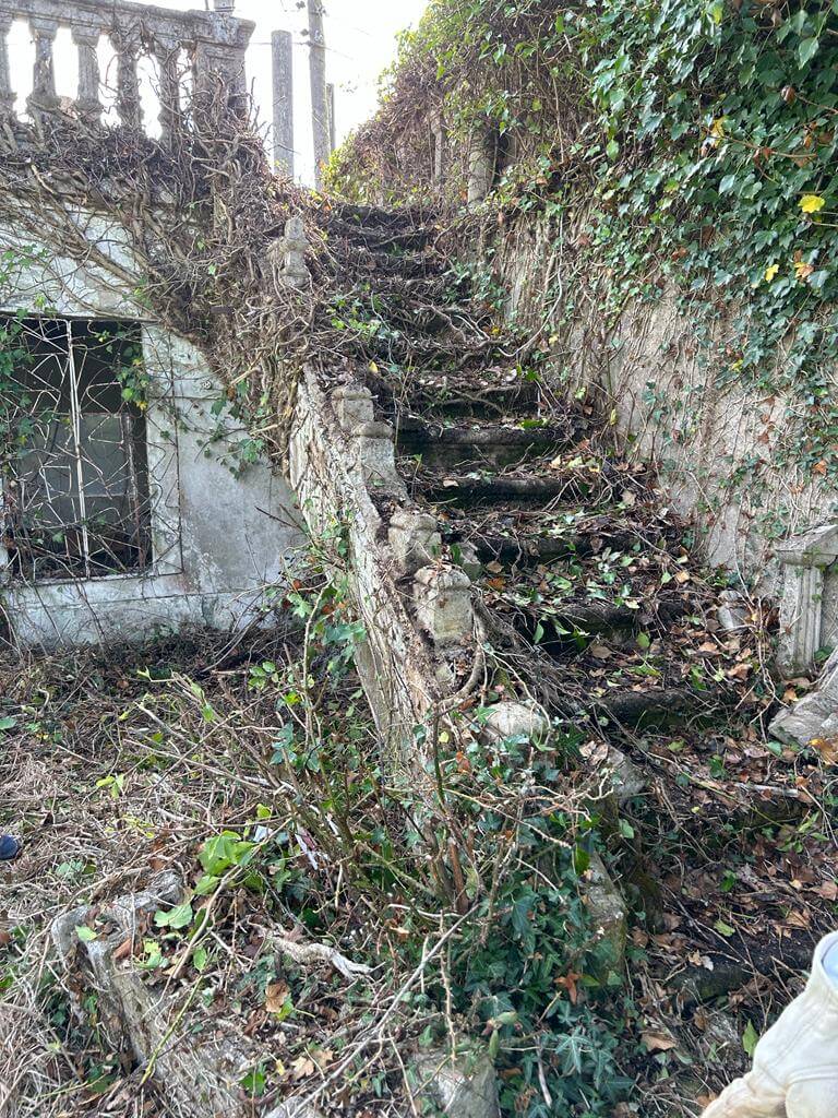 Escaleras del mirador de Villa Delfina antes de la reforma realizada por Dolmen Arquitectos