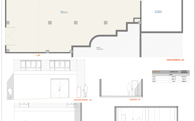 Plano local comercial antes reforma para vivienda_by Dolmen