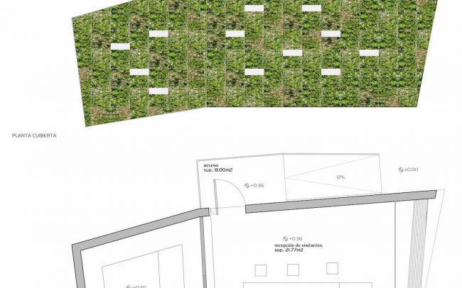 Planta del punto de información turística de Colombres Asturias