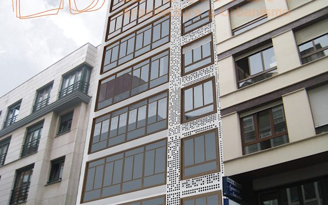 Propuesta 2 de rehabilitacion de fachada en Gijon por Dolmen Arquitectos