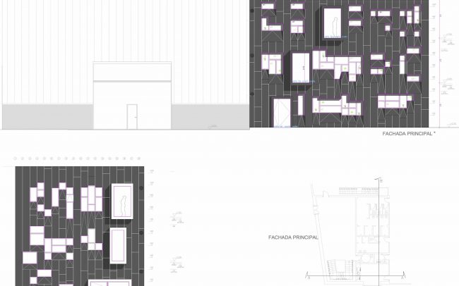 Reforma de la nave de Cortizo en Gijón Asturias alzados exteriores