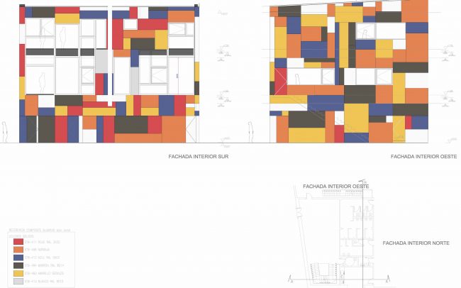 Reforma de la nave de Cortizo en Gijón Asturias alzados interiores