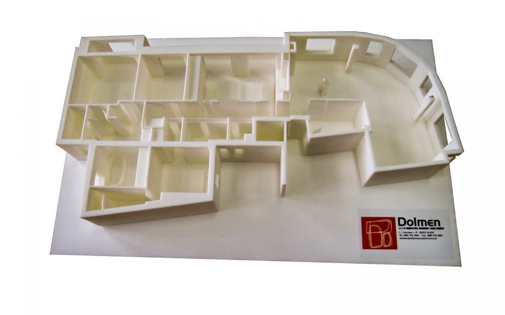 Reforma interior de una vivienda en la calle Uría de Oviedo Asturias maqueta