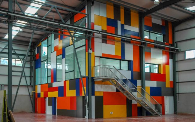 Reforma nave industrial Gijón Aluminios Pérez Soto Dolmen Arquitectos