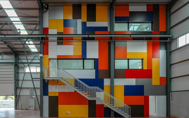 Reforma nave industrial Gijón Aluminios Pérez Soto Dolmen Arquitectos