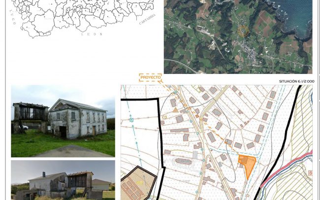 Rehabilitación de vivienda unifamiliar en La Caridad Asturias Dolmen Arquitectos situación y emplazamiento
