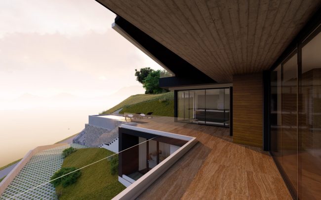 Renders vivienda unifamiliar en Cabueñes Dolmen Arquitectos