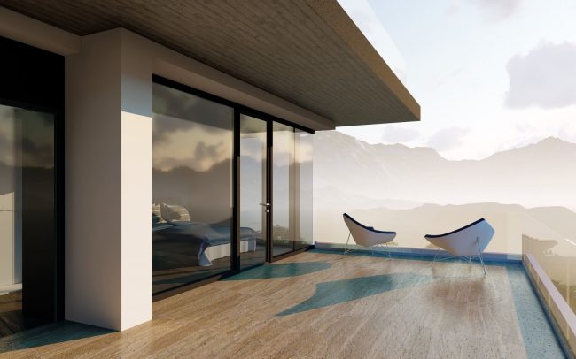 Renders vivienda unifamiliar en Cabueñes Dolmen Arquitectos
