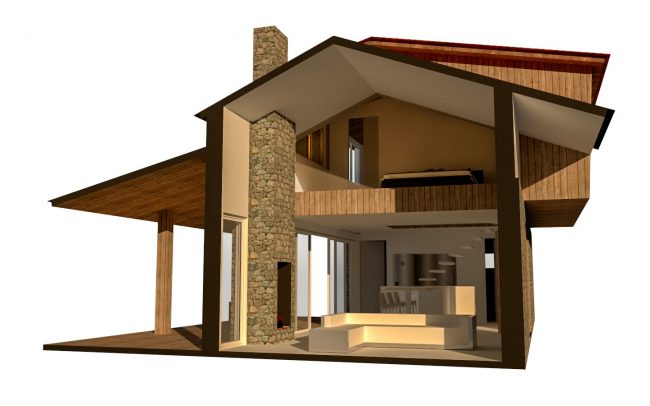 Vivienda unifamiliar aislada en Valdornón Gijón proyecto del estudio de arquitectura Dolmen Arquitectos