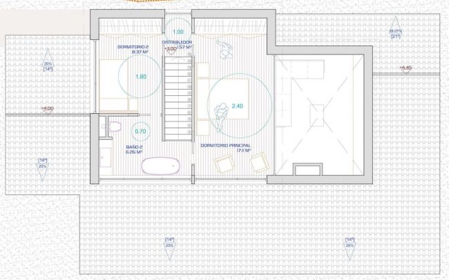 Vivienda unifamiliar aislada en Valdornón Gijón proyecto del estudio de arquitectura Dolmen Arquitectos