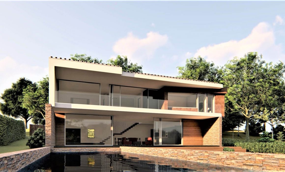 Vivienda unifamiliar con mirador en Tiñana Siero proyecto de Dolmen Arquitectos Asturias