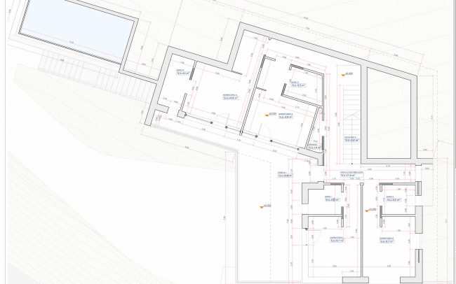 Vivienda unifamiliar en Cabueñes Dolmen Arquitectos planta dormitorios