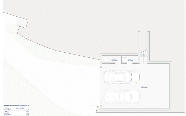 Vivienda unifamiliar en Cabueñes Dolmen Arquitectos planta garaje