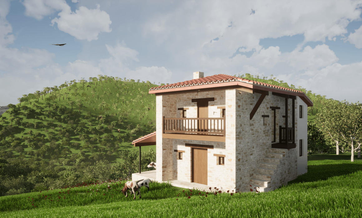 Bioconstrucción en Asturias: Rehabilitación de vivienda unifamiliar en Madiedo Cabranes proyecto de Dolmen Arquitectos