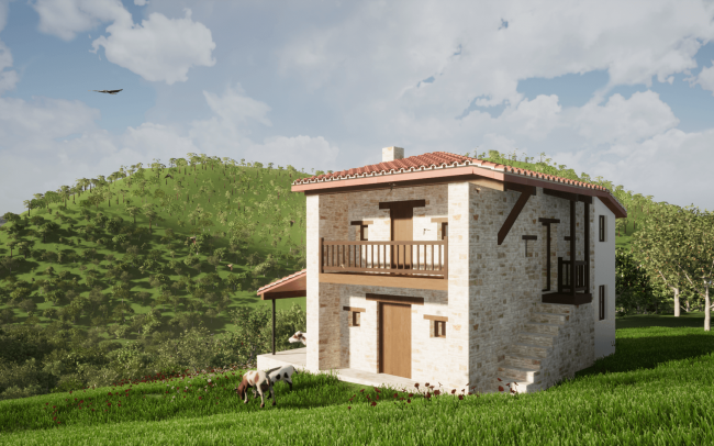 Bioconstrucción en Asturias: Rehabilitación de vivienda unifamiliar en Madiedo Cabranes proyecto de Dolmen Arquitectos