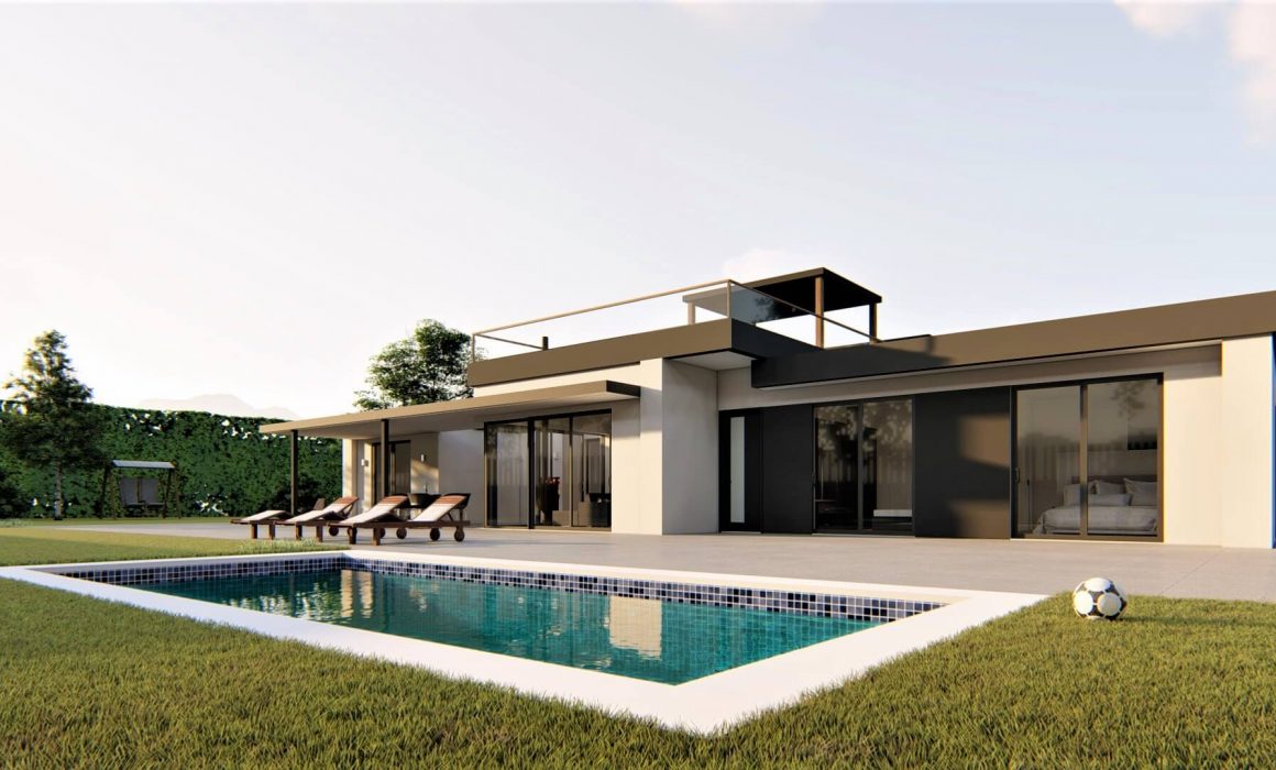 Proyecto de Dolmen Arquitectos de una vivienda unifamiliar que se construye en Valjunco Valencia de Don Juan