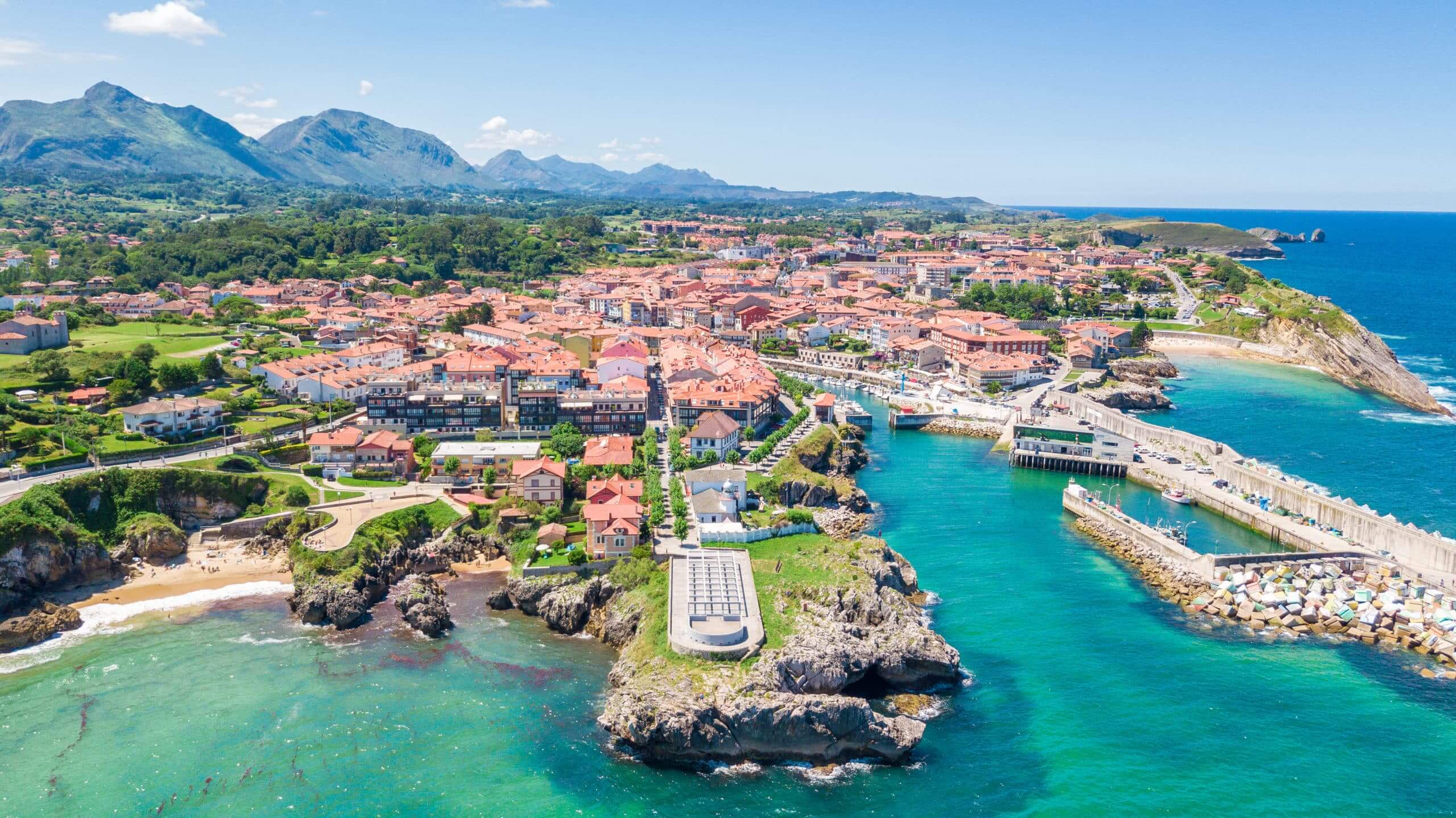 aerial-view-of-llanes-fishing-town-in-asturias-spain