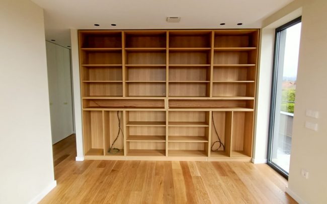 armario madera dormitorio vivienda unifamiliar Asturias Dolmen