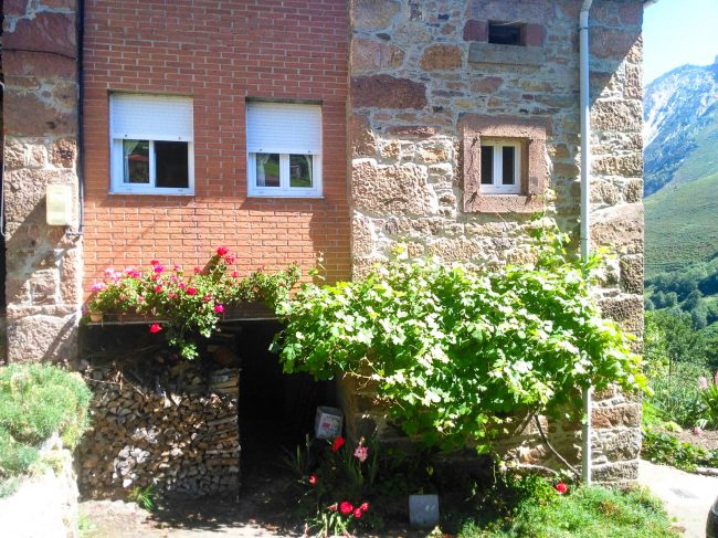 detalle fachada casa Azorera Tineo, antes de reforma por Dolmen Arquitectos.