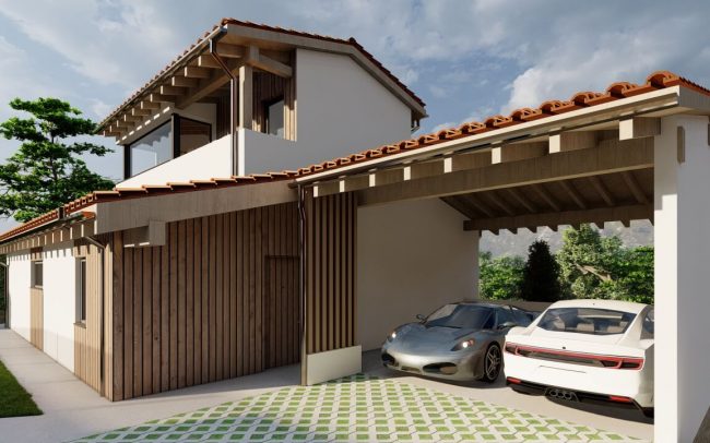 Casa en naturaleza con cochera y piscina - Dolmen Arquitectos, Asturias