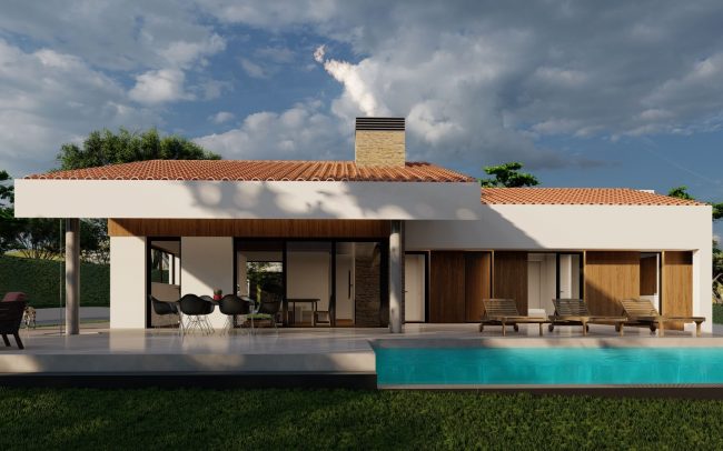 Casa aislada con vistas y piscina en Gijón