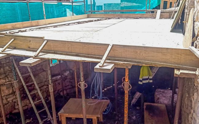 estructura madera mampostería reforma Dolmen Arquitectos