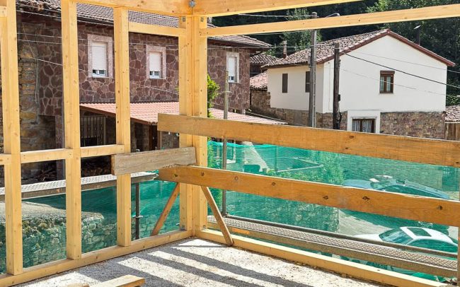 estructura madera vivienda unifamiliar Asturias byDolmen