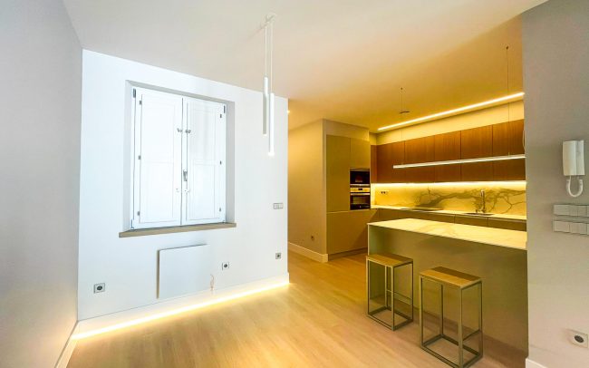 iluminación piso reforma integral Gijon, proyecto de Dolmen Arquitectos
