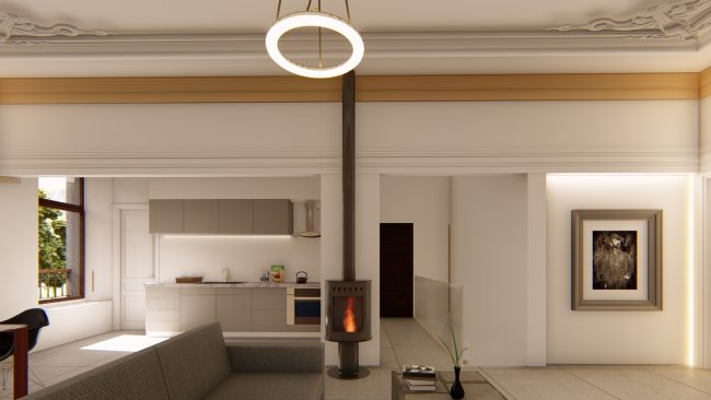 Reforma Interior piso lujo en palacete en Gijón. Reforma por Dolmen