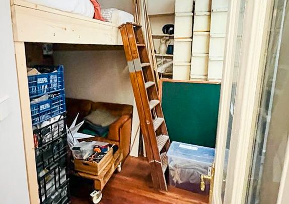 literas dormitorio piso reformado Gijón