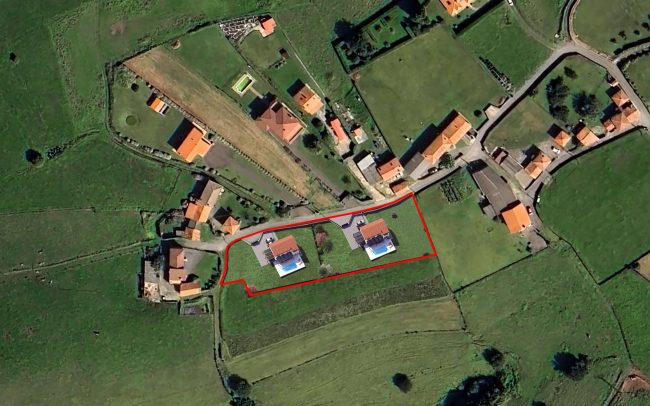 mapa parcelación dos viviendas unifamiliares Asturias_byDolmen