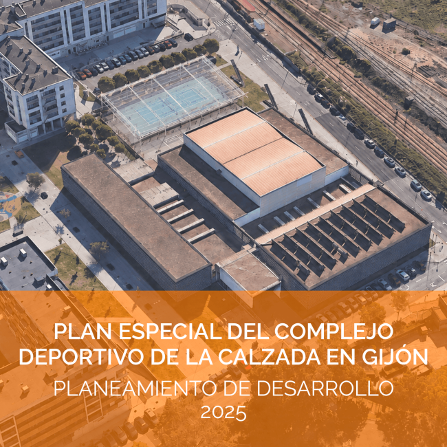 Vista aérea del Complejo Deportivo de La Calzada y las pistas de tenis que se proyecta cubrir en Gijón