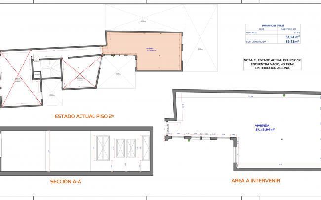 plano planta piso Santa Doradia antes de reforma