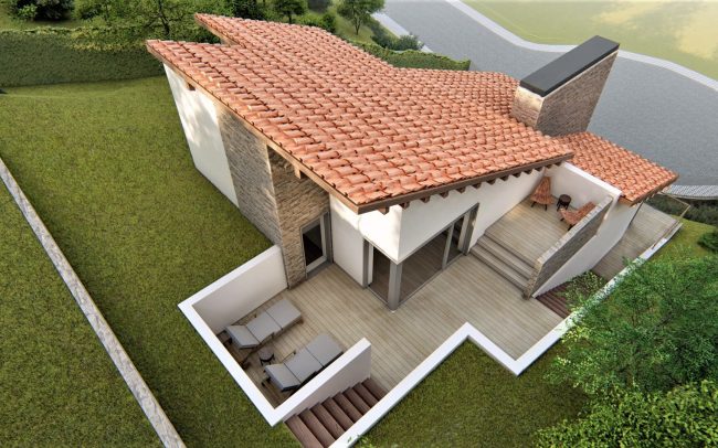 Proyecto de casa unifamiliar en terreno inclinado - Cangas de Onis - Asturias