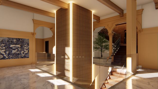 Reforma interior palacete Vista Alegre de Gijón, por Dolmen Arquitectos