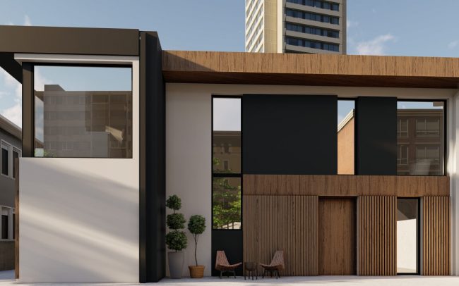 Reforma de vivienda unifamiliar en Gijón. Diseño de fachada.