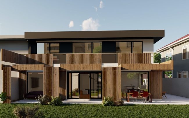 Reforma de vivienda unifamiliar en Gijón. Diseño de la zona de jardín.