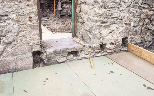 rehabilitación mampostería casa rural Somiedo