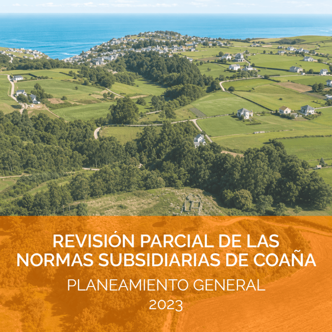 Imagen aérea de prados sobre la revision de las normas subsidiarias de Coaña