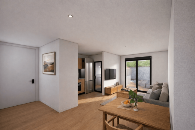 salon comedor cocina Benia Onís_Dolmen